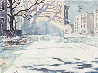 BENJAMIN FRANKLIN (ROUNTREE) BRITT (1923 - 1996) Winter in the City.                                                                             